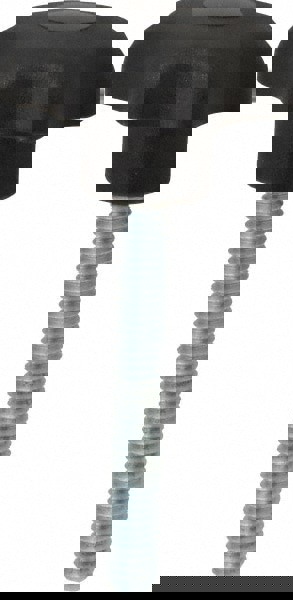 Lobed Knob: 63 mm Head Dia, 7 Points, Thermoplastic Elastomer